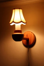 Pair of Vintage Wall Lamps by Ikea – Pine Wood Lamps