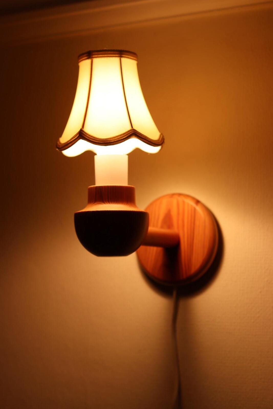 Pair of Vintage Wall Lamps by Ikea – Pine Wood Lamps
