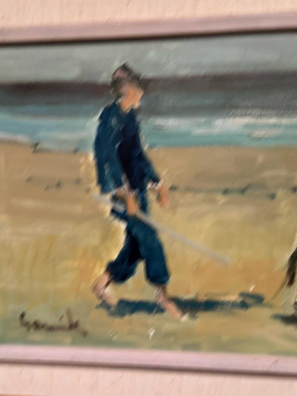 “Children on Donkeys at the Beach” by Tage Gavik