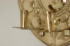 Pair Large baroque Style Mid Century Swedish Brass Sconces