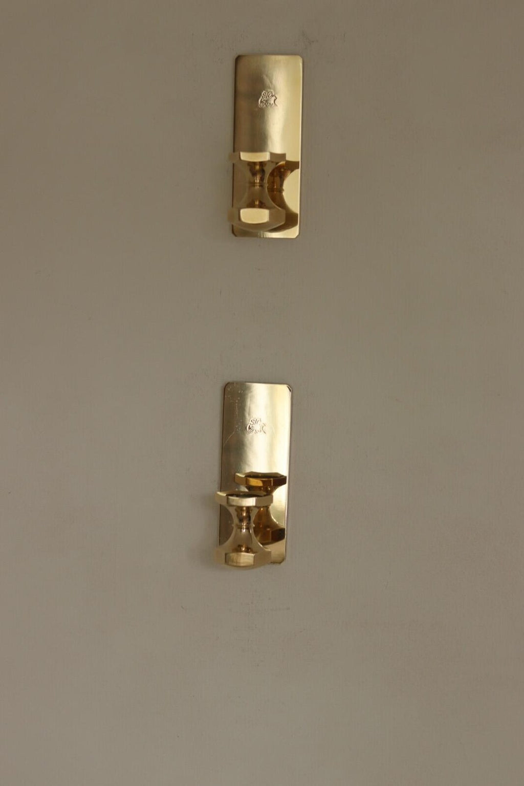 Pair Of Swedish Brass Sconces By GUSUM 1991