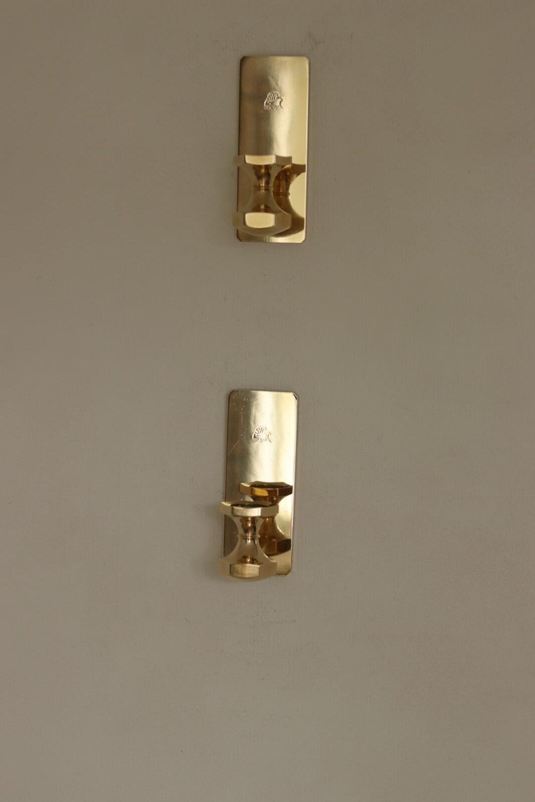 Pair Of Swedish Brass Sconces By GUSUM 1991