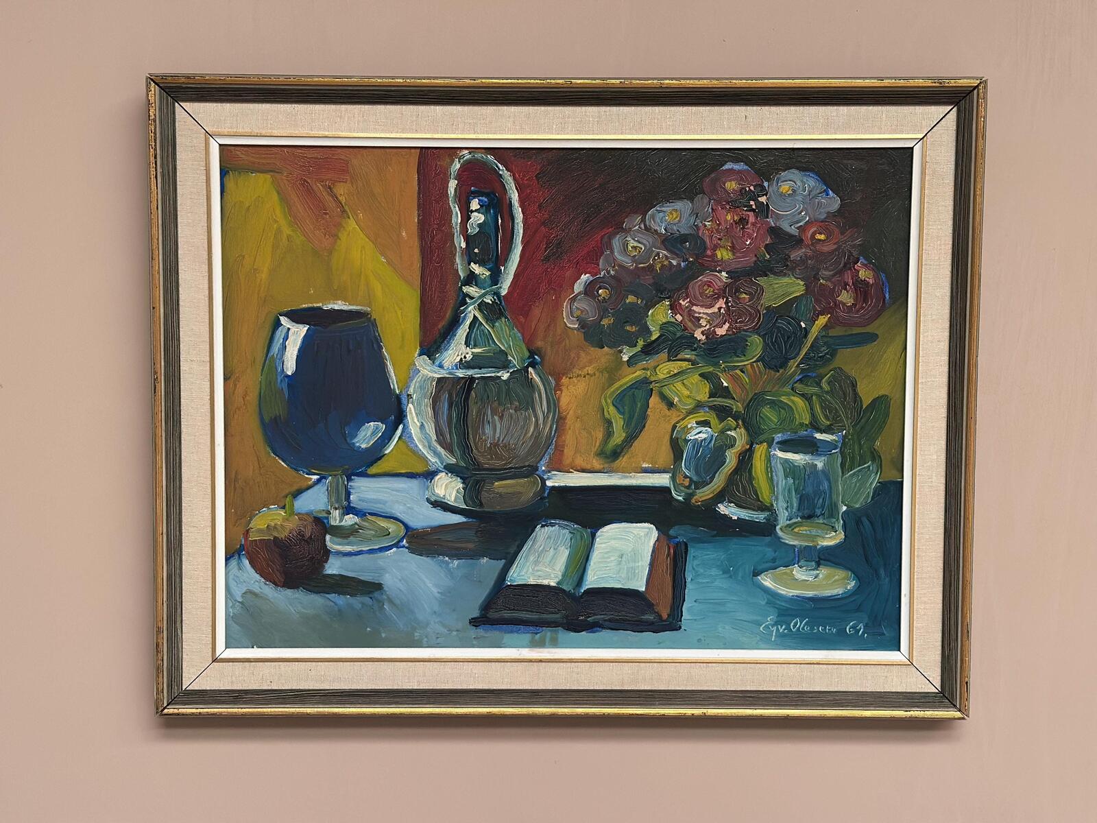 “Book and Flowers” by Eyvind Olesen