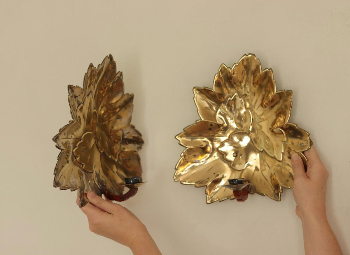 Pair Of Swedish Metal Sconces