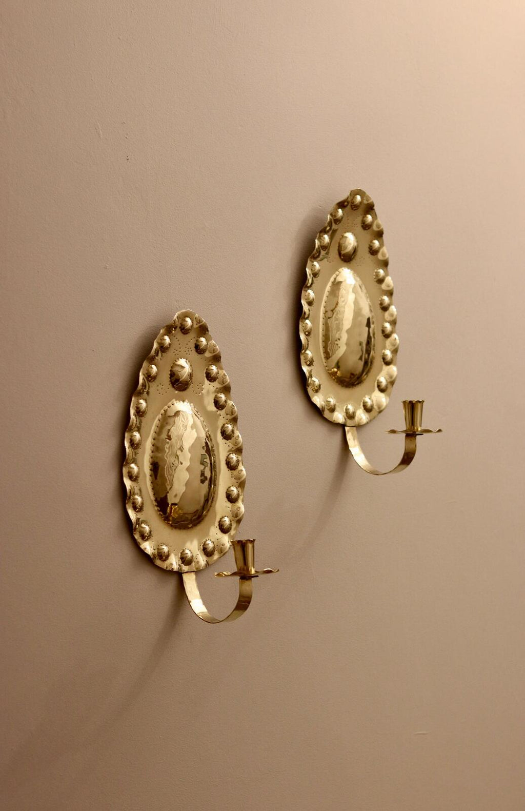 Mid-Century Brass Swedish Sconces