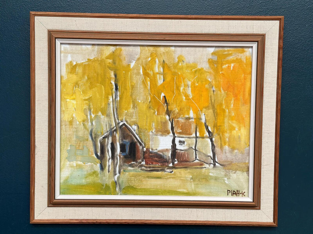 “Houses and Trees in Autumn ” by Pia H. Campbell