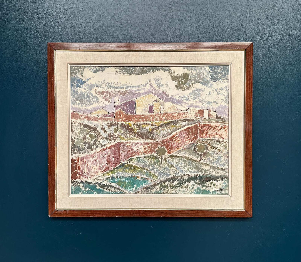 “Landscape with Buildings” by Gösta Nordblad