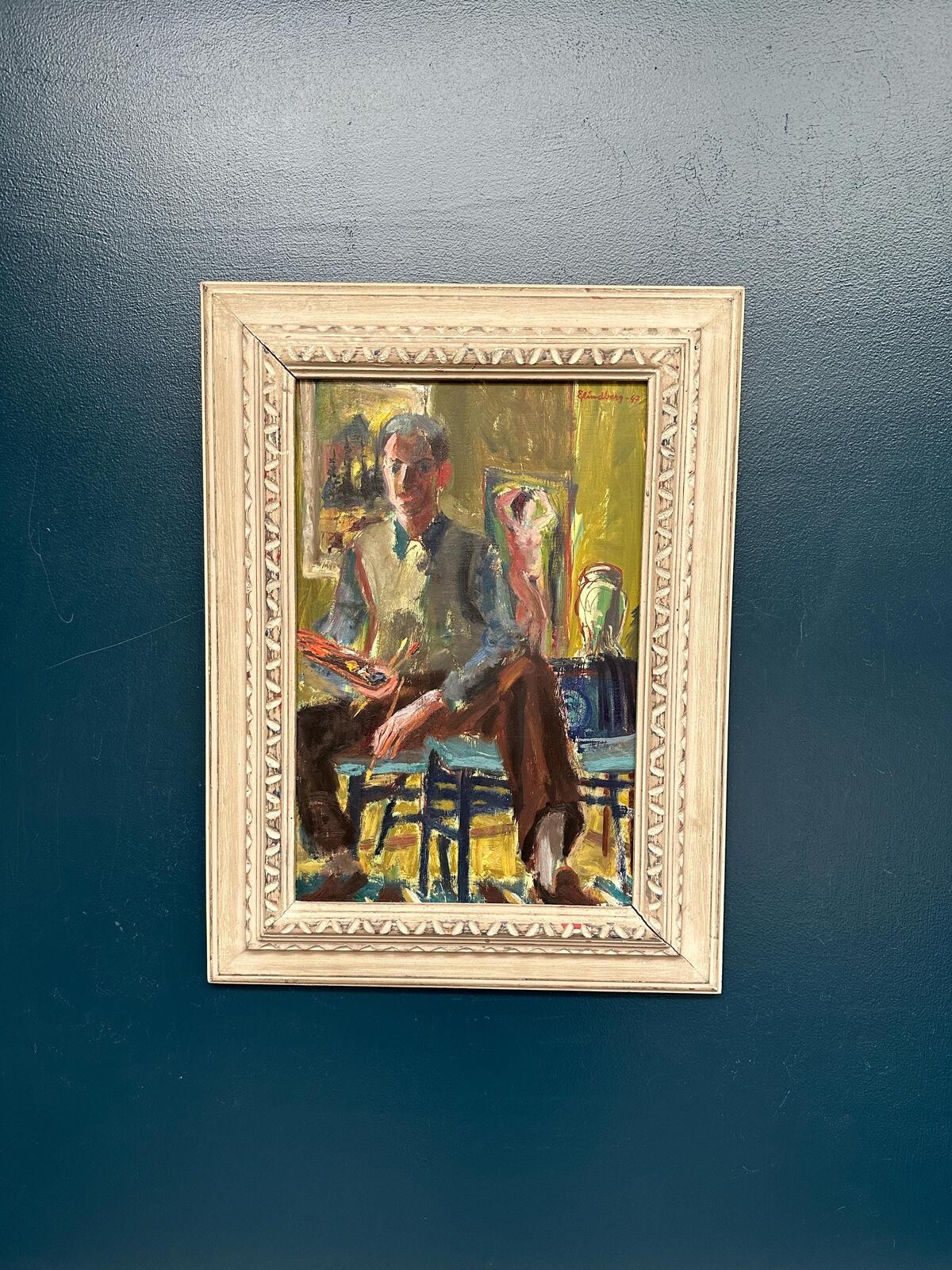 “Artist in His Studio” by Einar Lindberg (1916–1993)