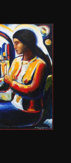 “Woman with Candle” by Anders Wollin