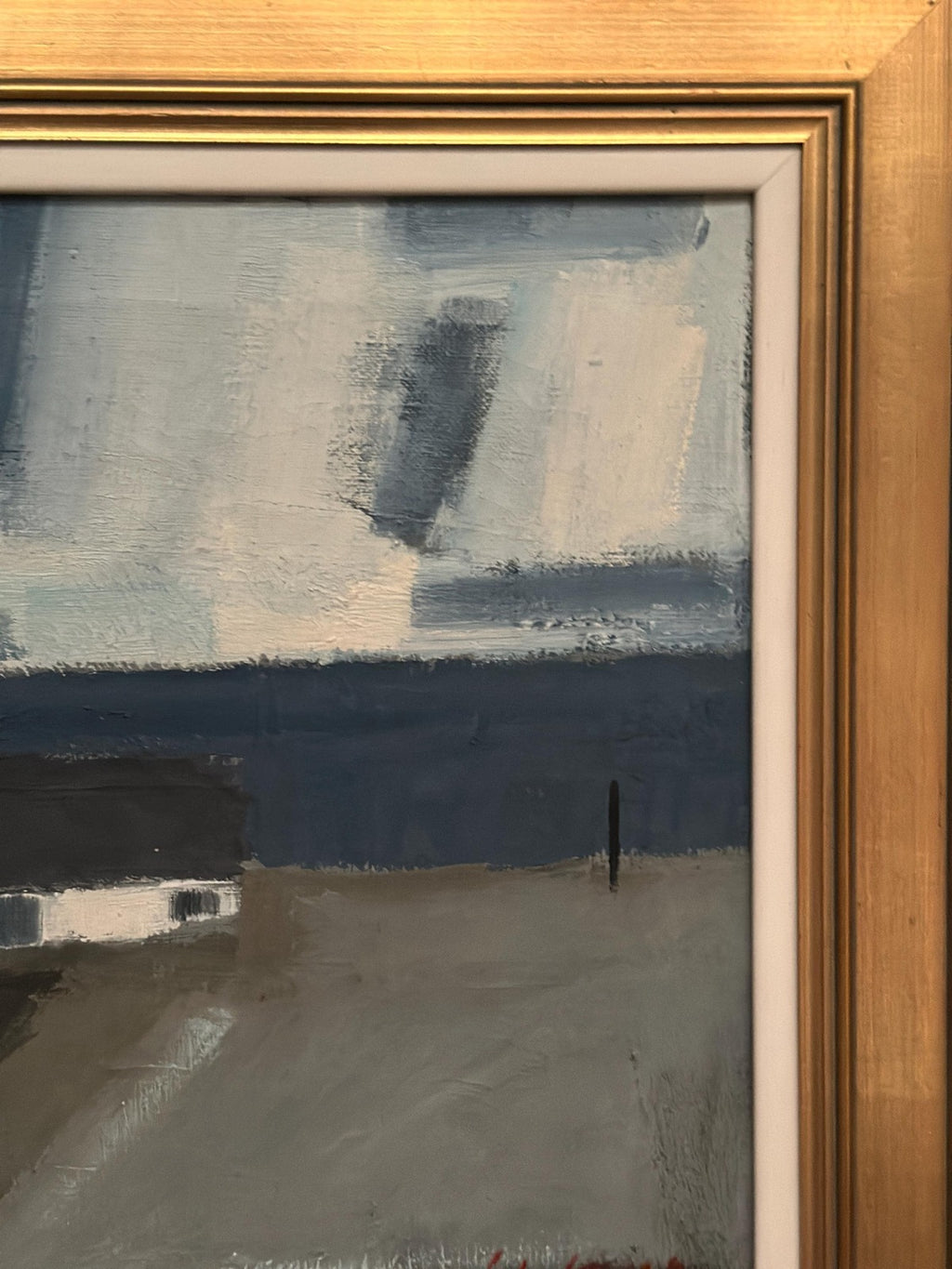 “Coastal Motif with Houses” by Egon Møldrup