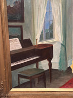 “Interior with Reading Woman” by V. Hansen