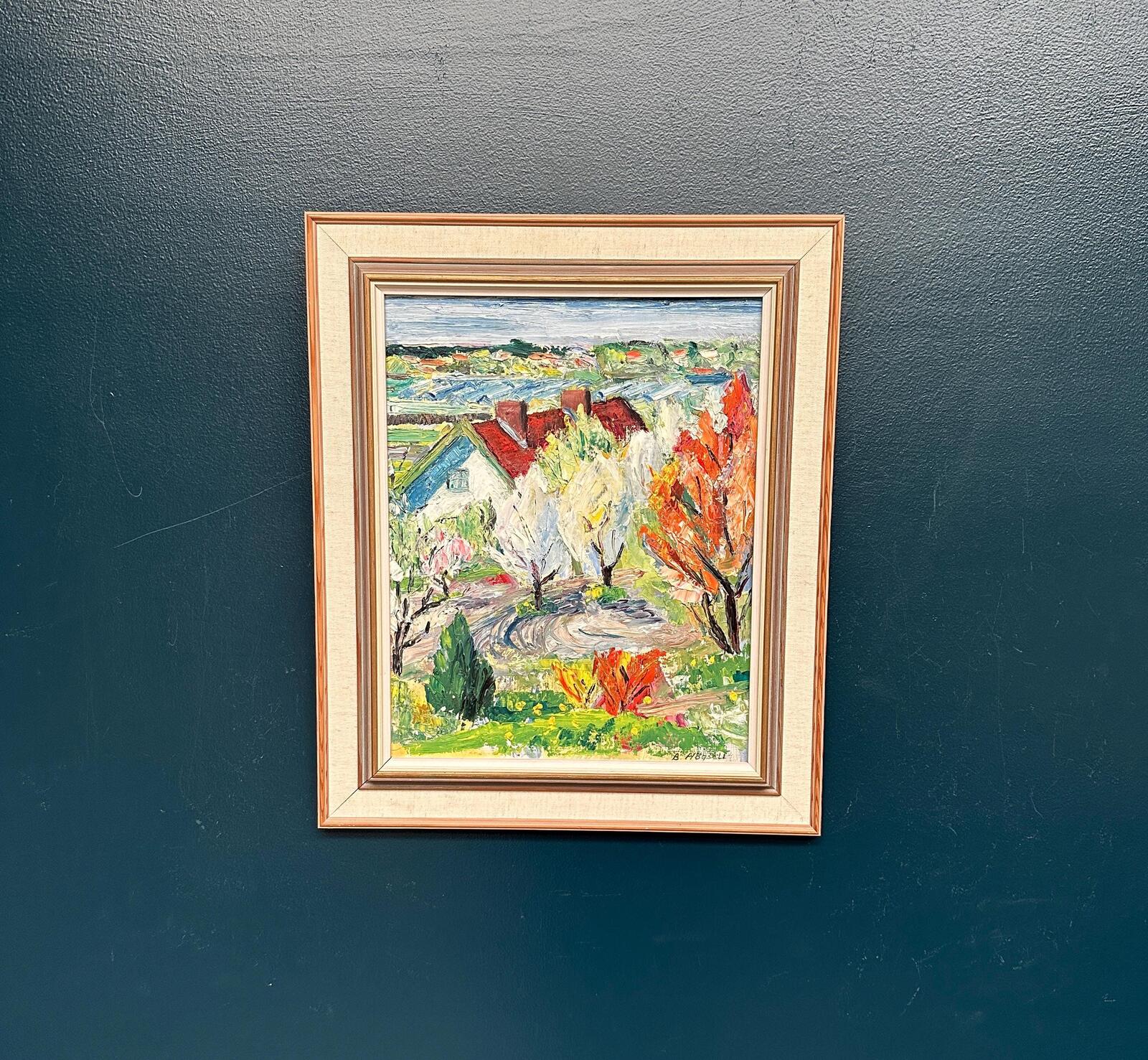 Landskap med hus” by Birgitta Högsell