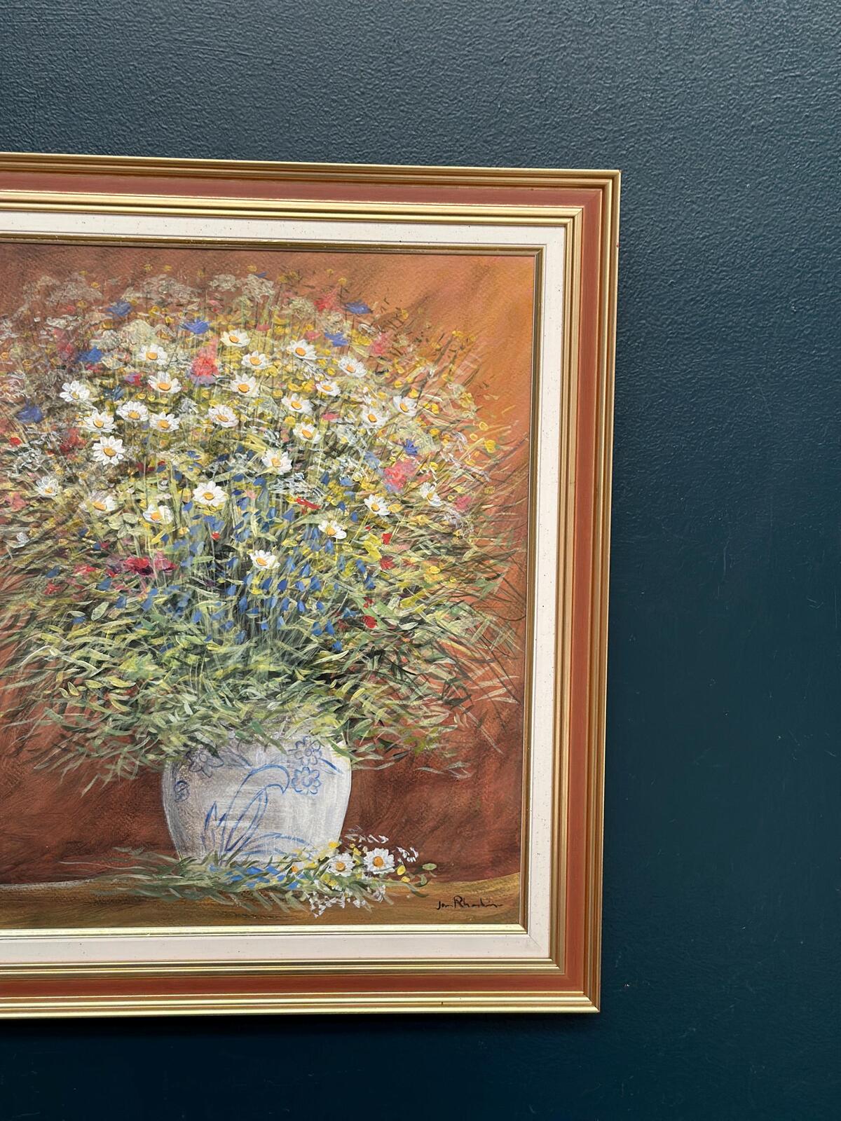 “Summer Flowers in a Pot” by Jan Rhodin (1938–2022)