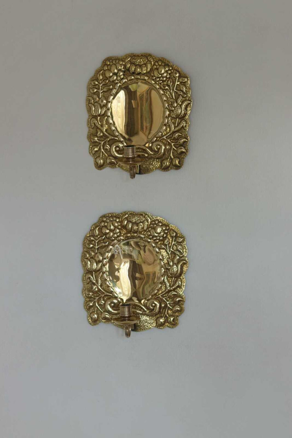 Pair of Mid-Century Swedish Brass Sconces