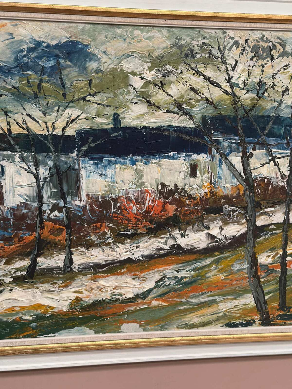 “Landscape with Houses and Trees” by Stig Hallblom