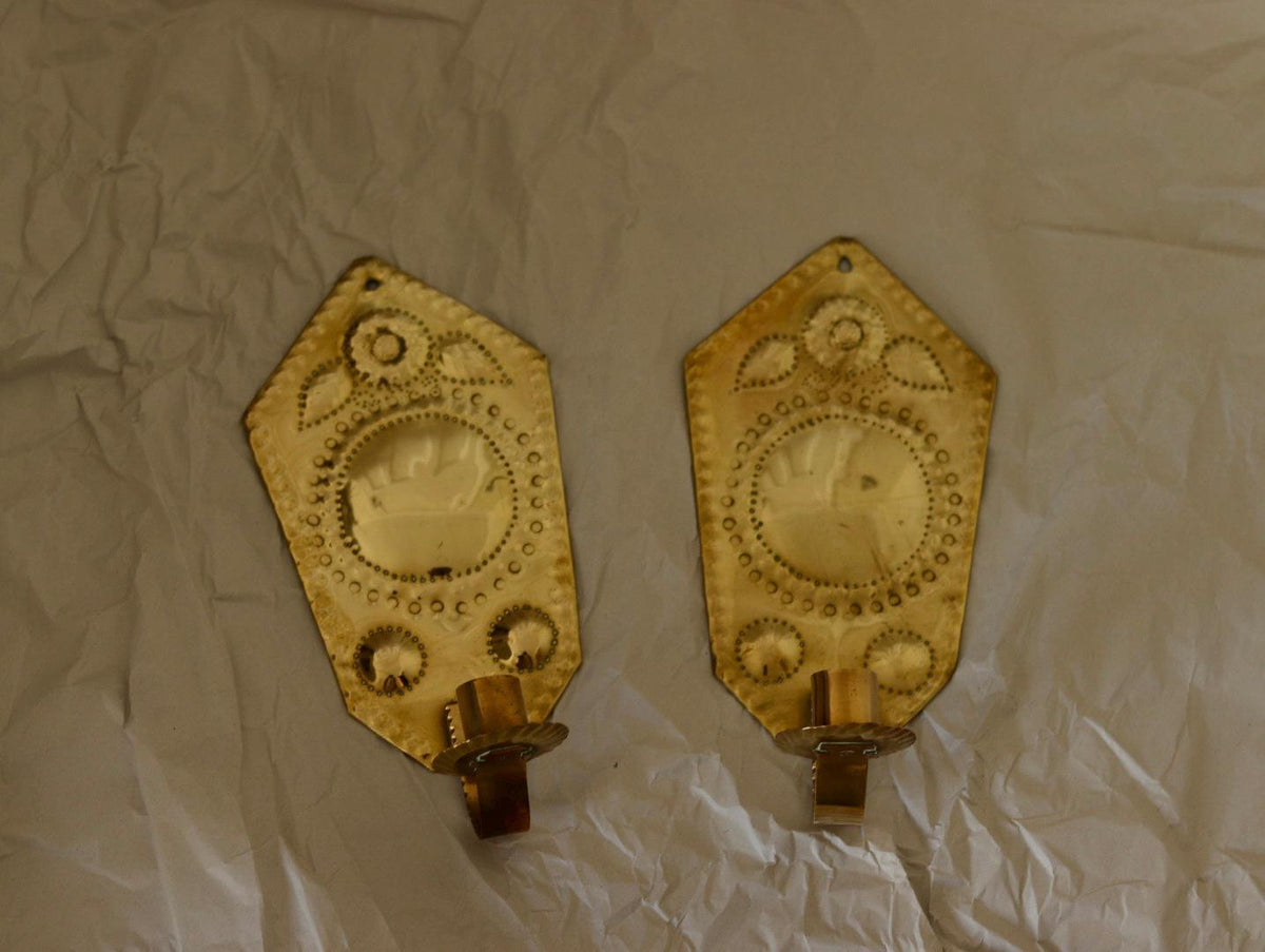 Pair Of Swedish Brass Sconces