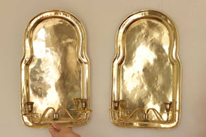 Pair Of Mid Century Swedish Brass Sconces