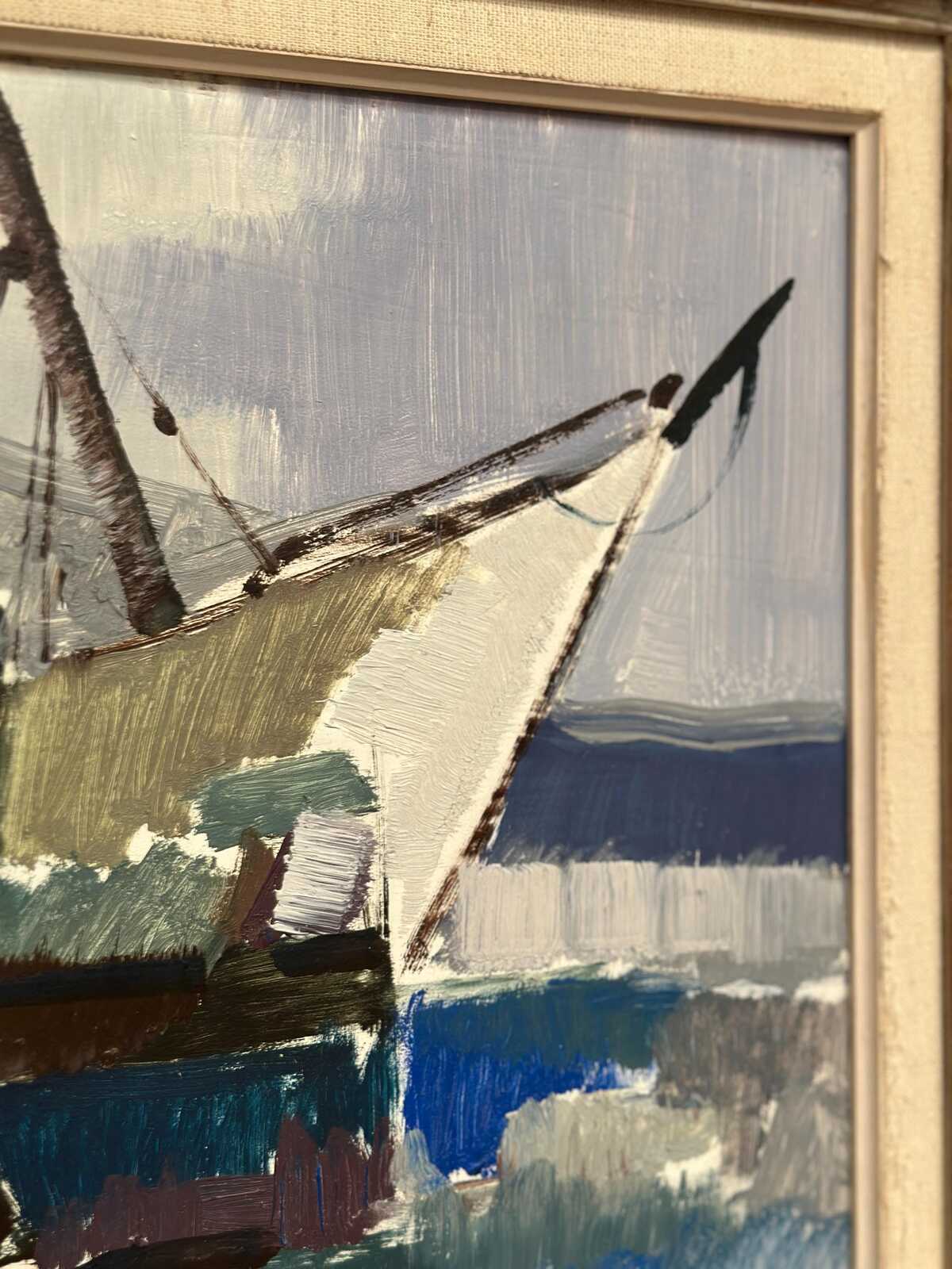 “Marine Scene” attributed to Gösta Stawåsen