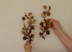 Pair of Mid-Century Italian Gilded Metal Sconces