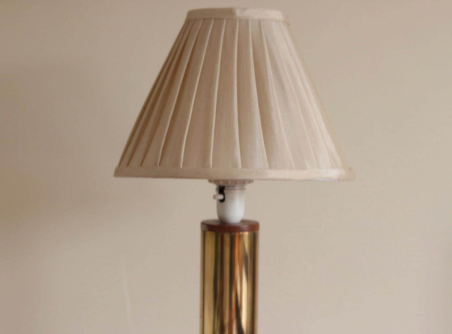 Large Vintage Brass Table Lamp