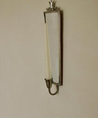 Pair of Mid Century Swedish Pewter Sconces with Mirror
