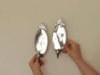 Pair of Mid Century Swedish Pewter Sconces with Mirror by Svenskt - Tenn