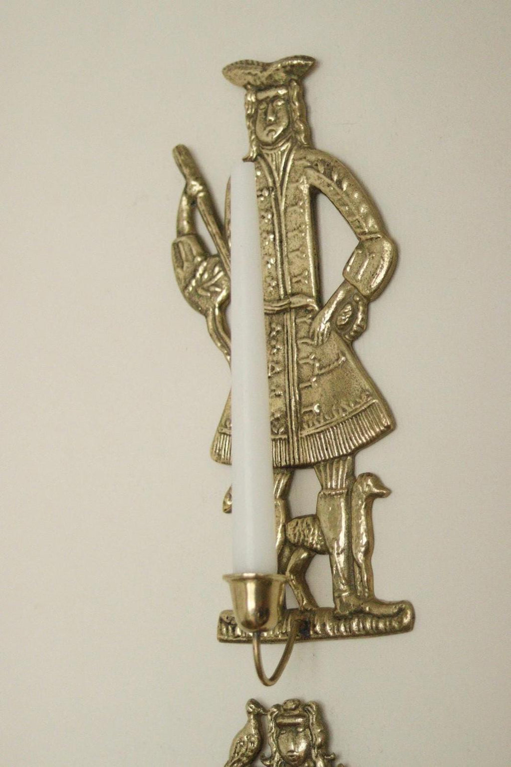 Pair of Mid-Century Brass Danish Sconces