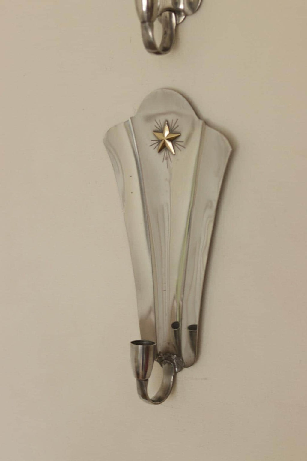 Pair Of Mid Century Swedish Pewter Sconces