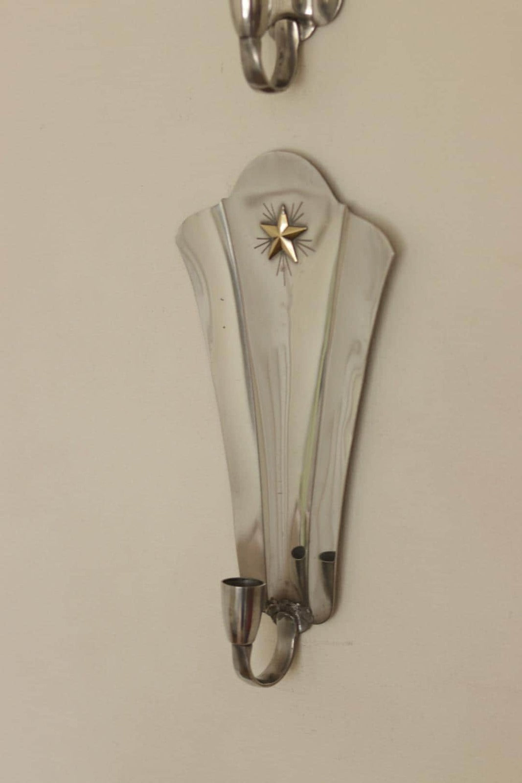 Pair Of Mid Century Swedish Pewter Sconces