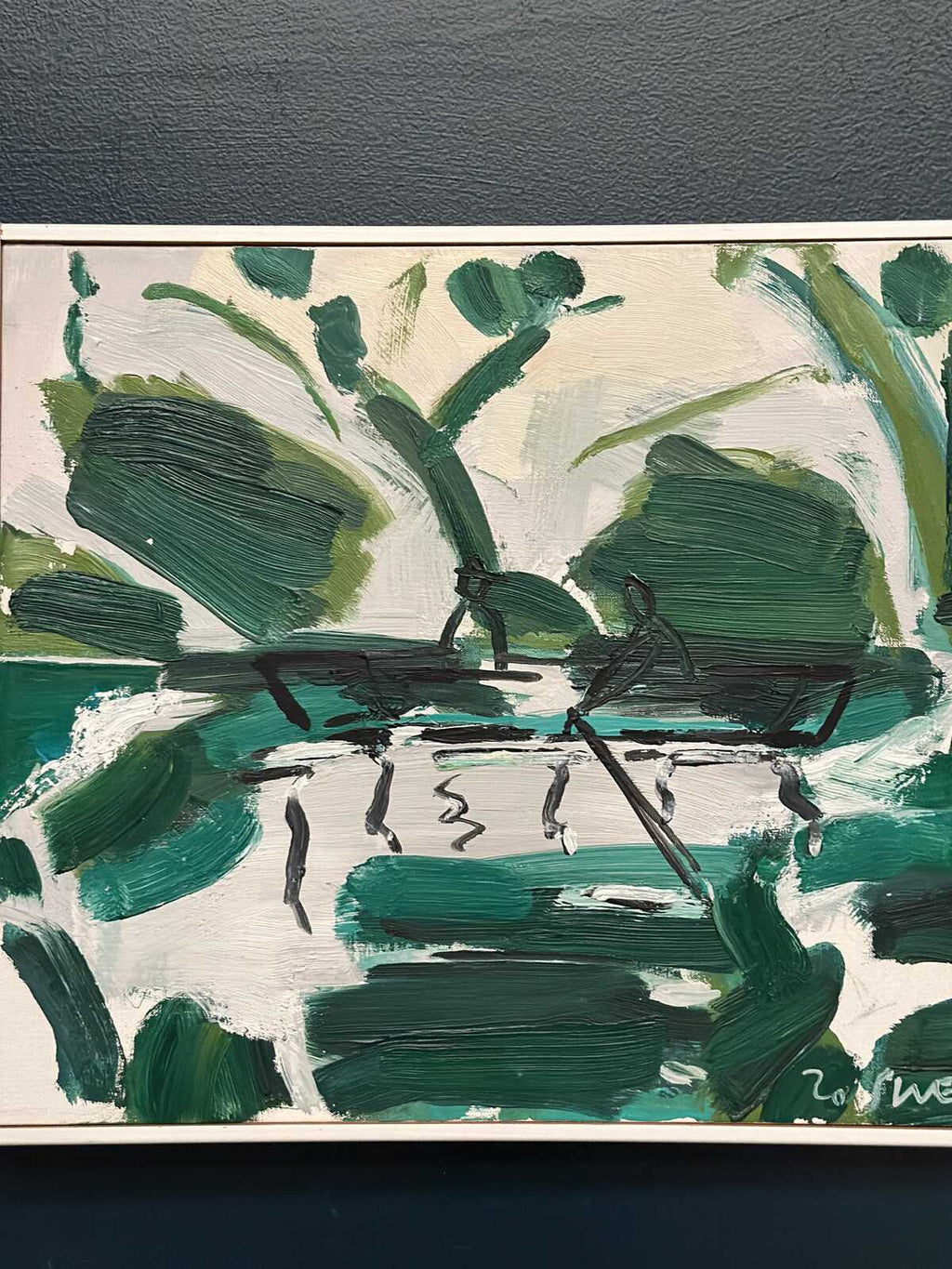 “Rowboats in a Green Landscape” by Bo Swenson