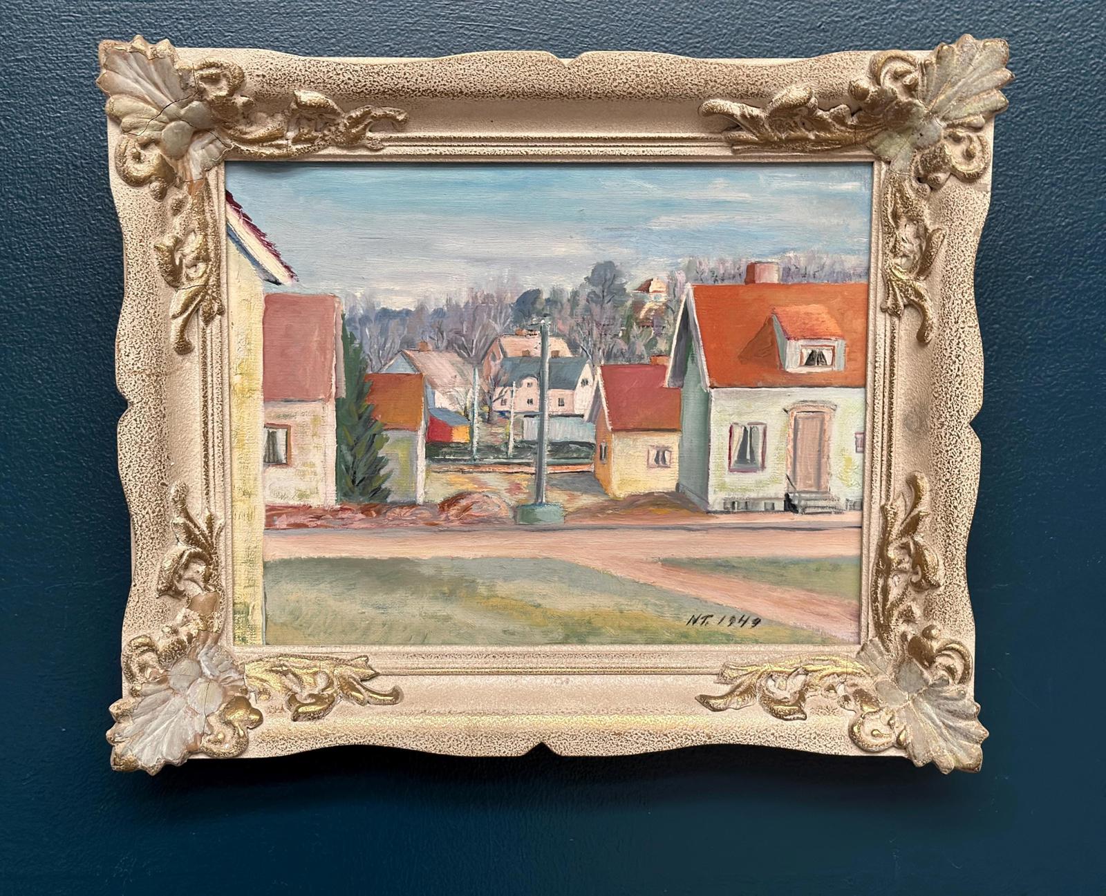 “Village Street with Houses” By N.T