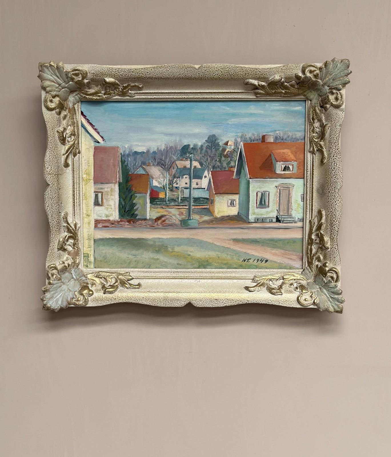 “Village Street with Houses” By N.T