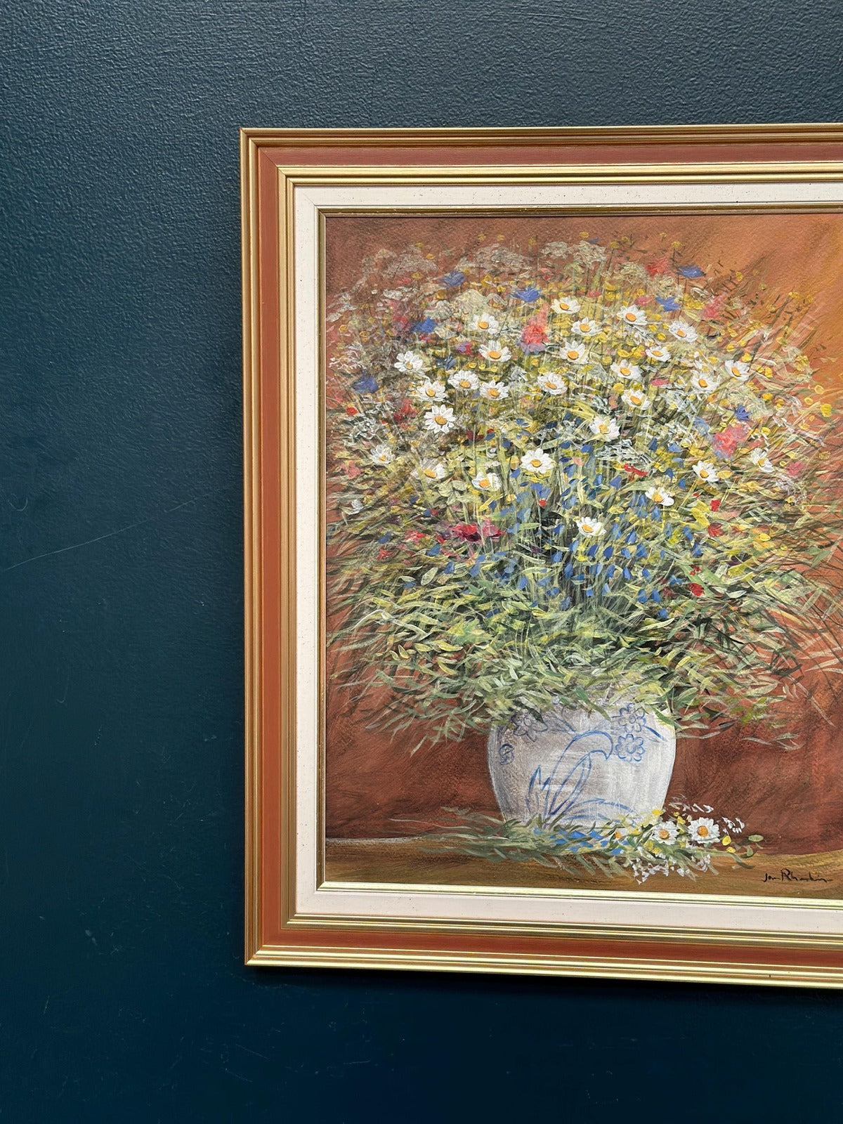 “Summer Flowers in a Pot” by Jan Rhodin (1938–2022)
