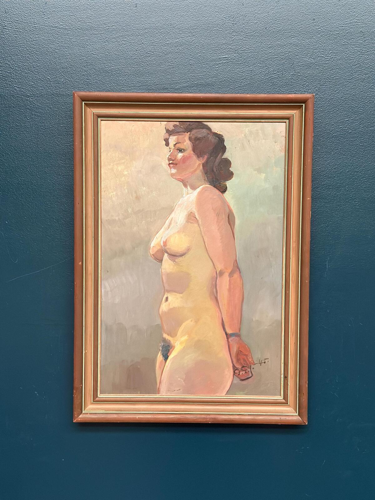 “Nude Study” attributed to Gustaf Gunnar Johansson
