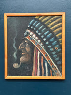 Native American with Pipe