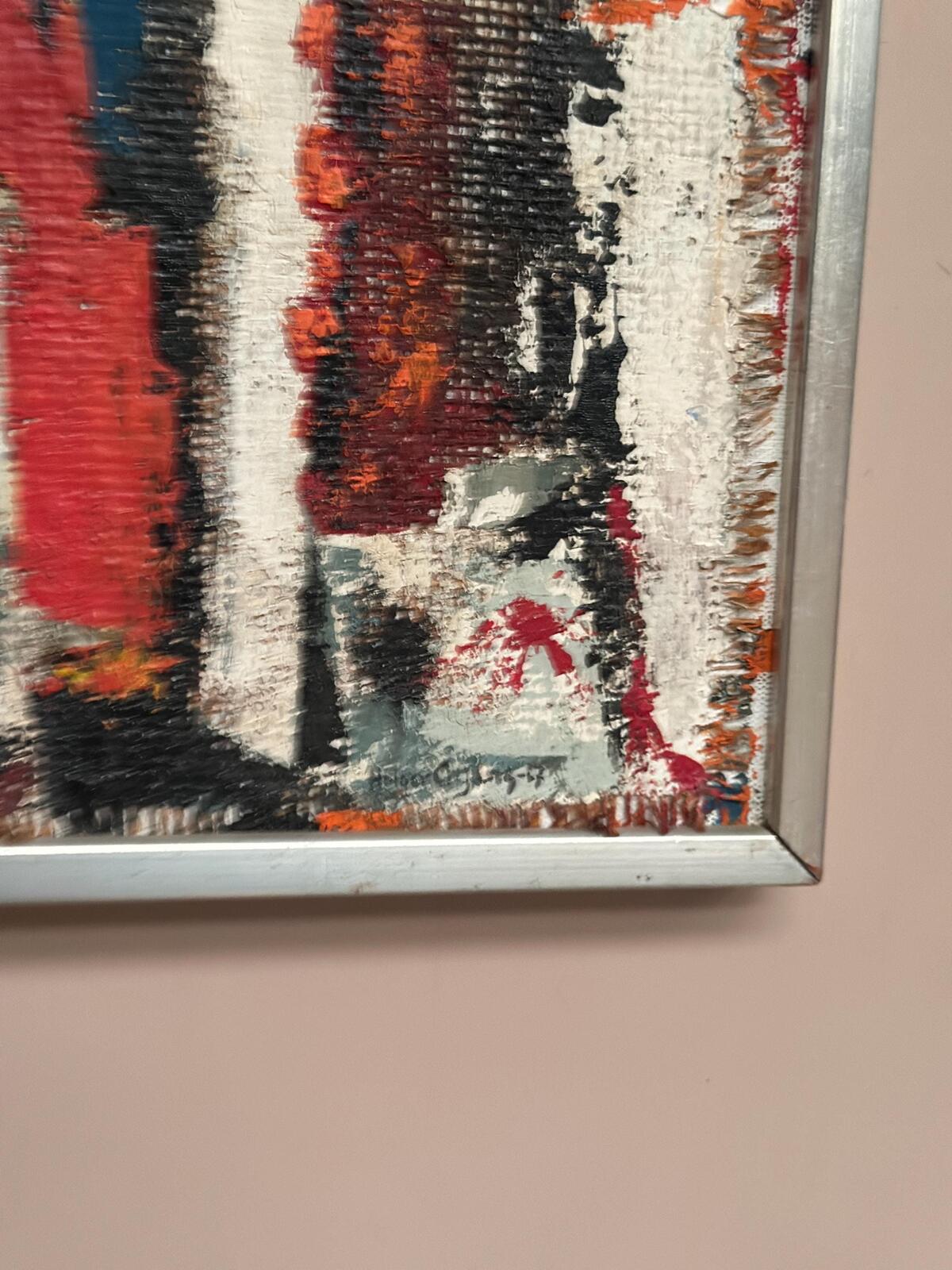 “Cityscape in Red” by Holger Oijens (1907–2004)