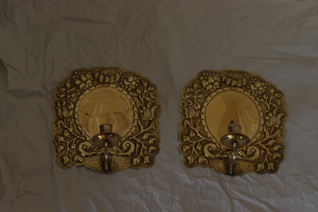 Pair of Mid-Century Swedish Brass Sconces