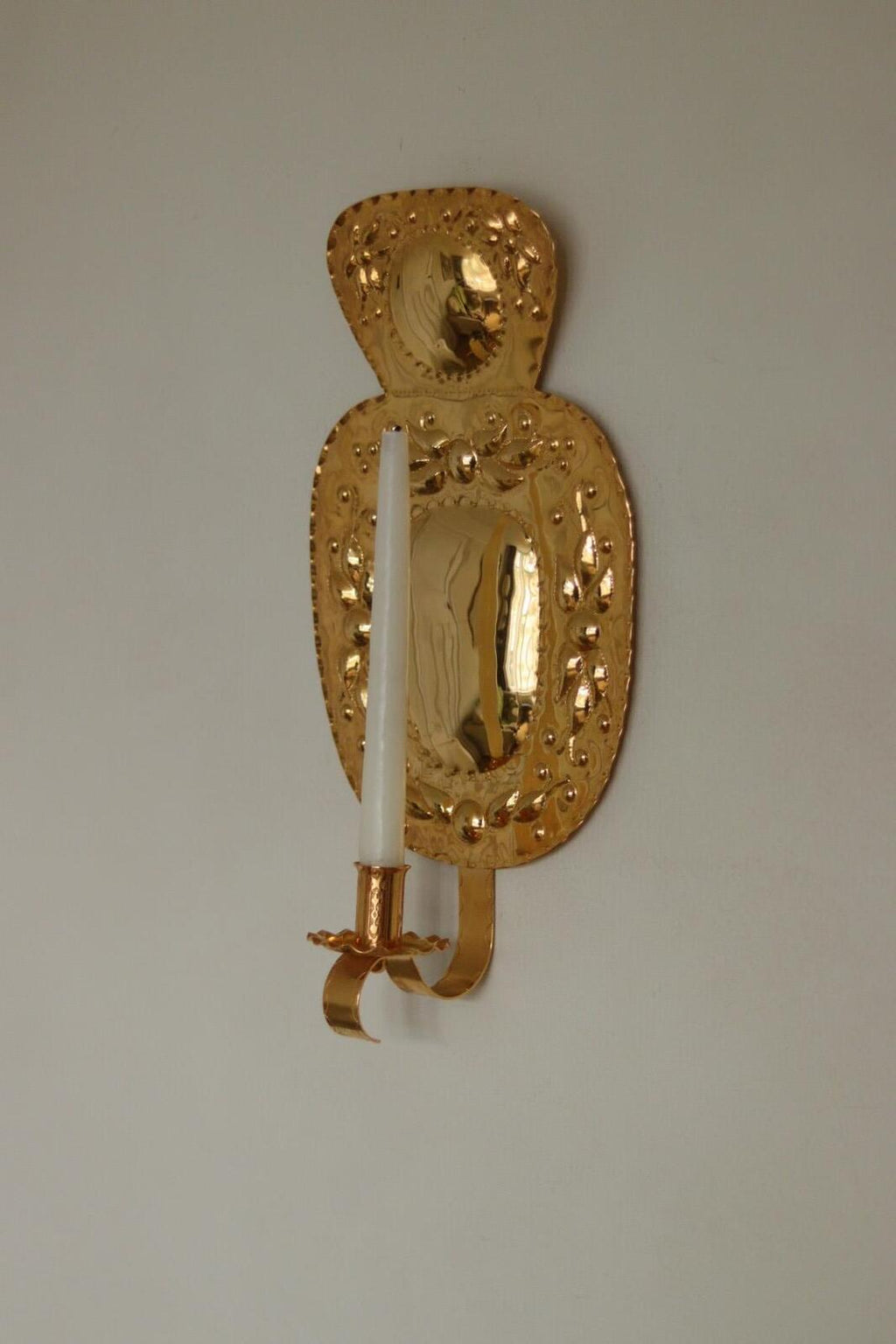Pair Of Mid Century Swedish Brass Sconces