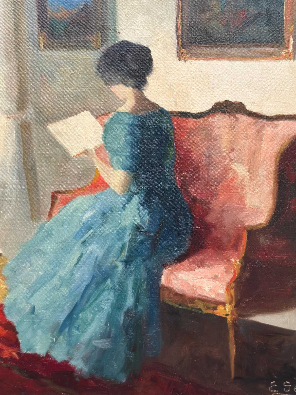 “Interior with Woman” by Edit Gert (1906–1983)