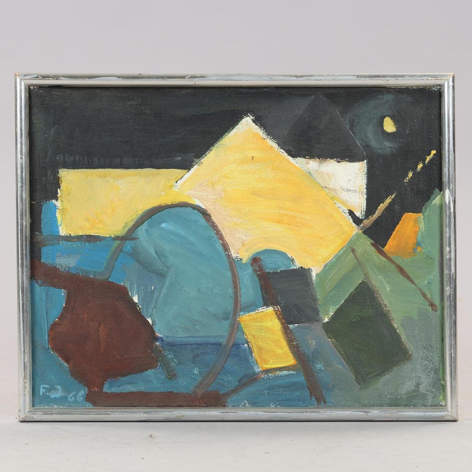 “Abstract Composition” – Dated 1966