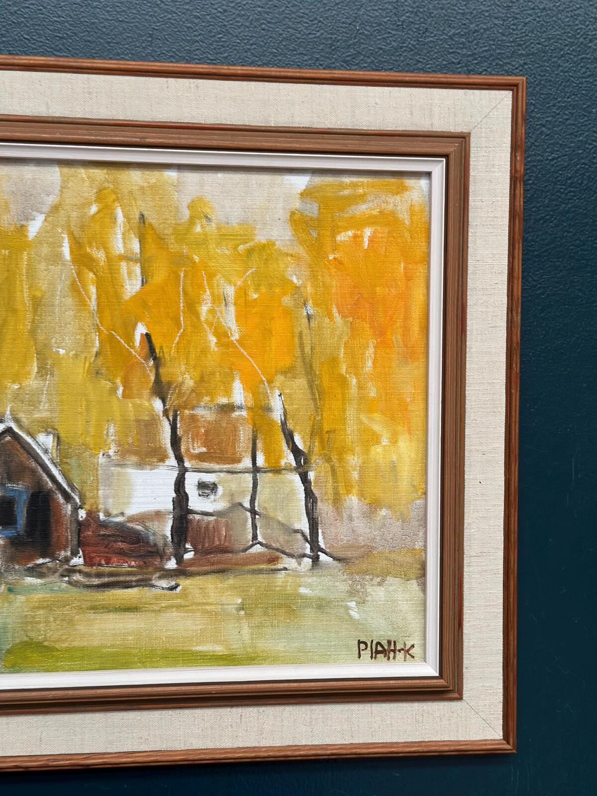 “Houses and Trees in Autumn ” by Pia H. Campbell