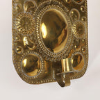 Pair Large baroque Style Mid Century Swedish Brass Sconces