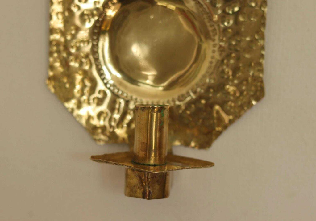 Pair Of Mid Century Swedish Brass Sconces