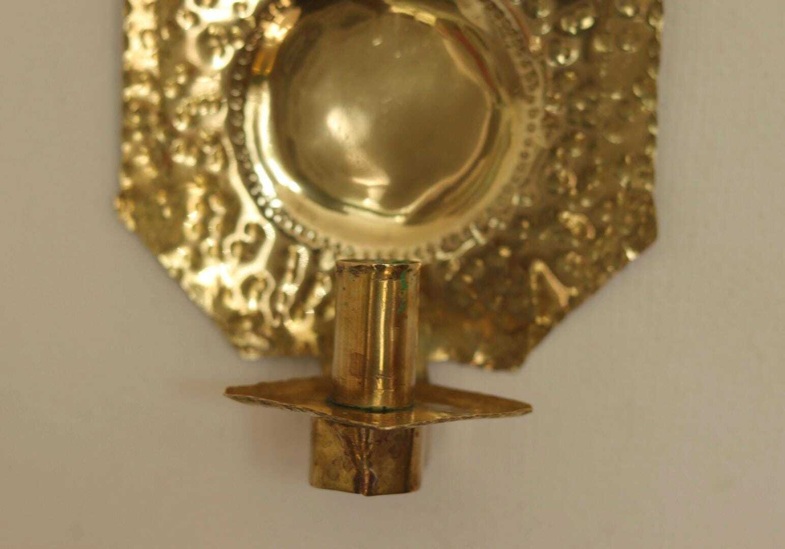 Pair Of Mid Century Swedish Brass Sconces