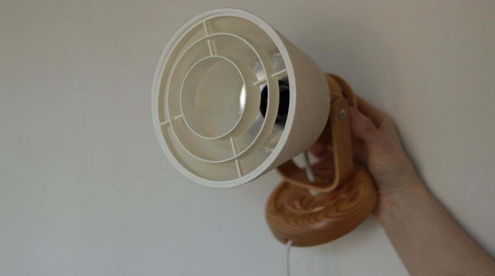 Pair of Vintage Wall Lamps by Solbackens Svarveri, Sweden, 1970s - Pine Wood