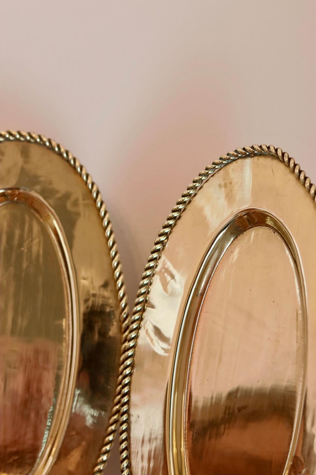 Pair Of Mid Century Swedish Brass Sconces