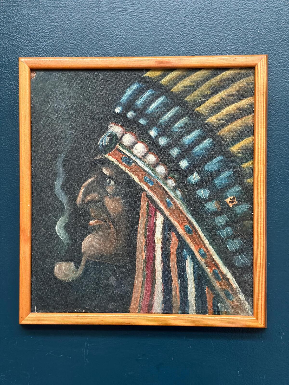 Native American with Pipe