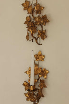 Pair of Mid-Century Italian Gilded Sconces By Florentia