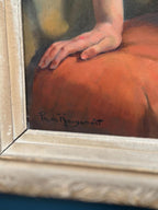 Sittande kvinna vid spegel By Philippe de Rougemont (1891–1965)