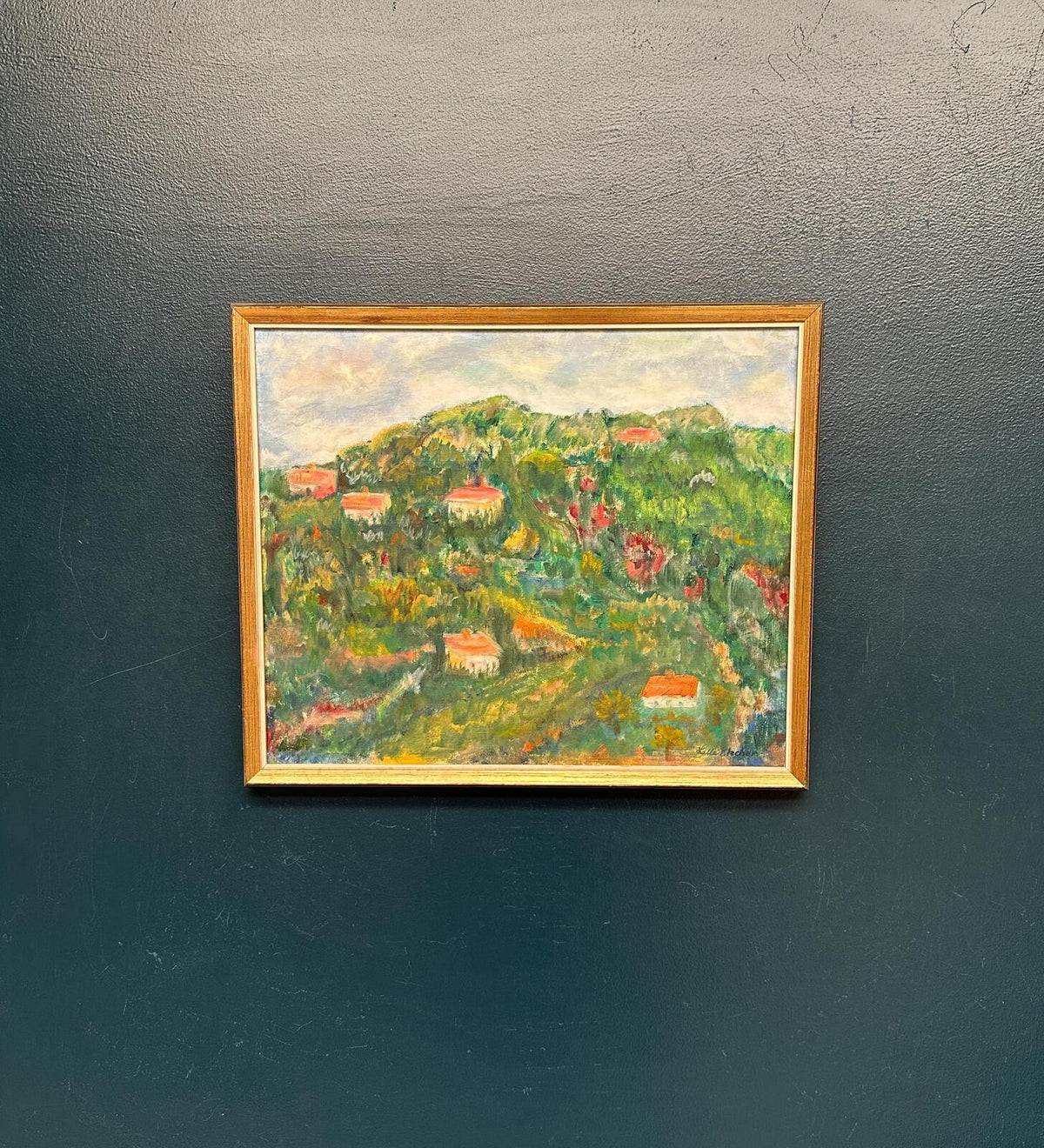 “Hilly Landscape with Houses” by Lalla Blecher